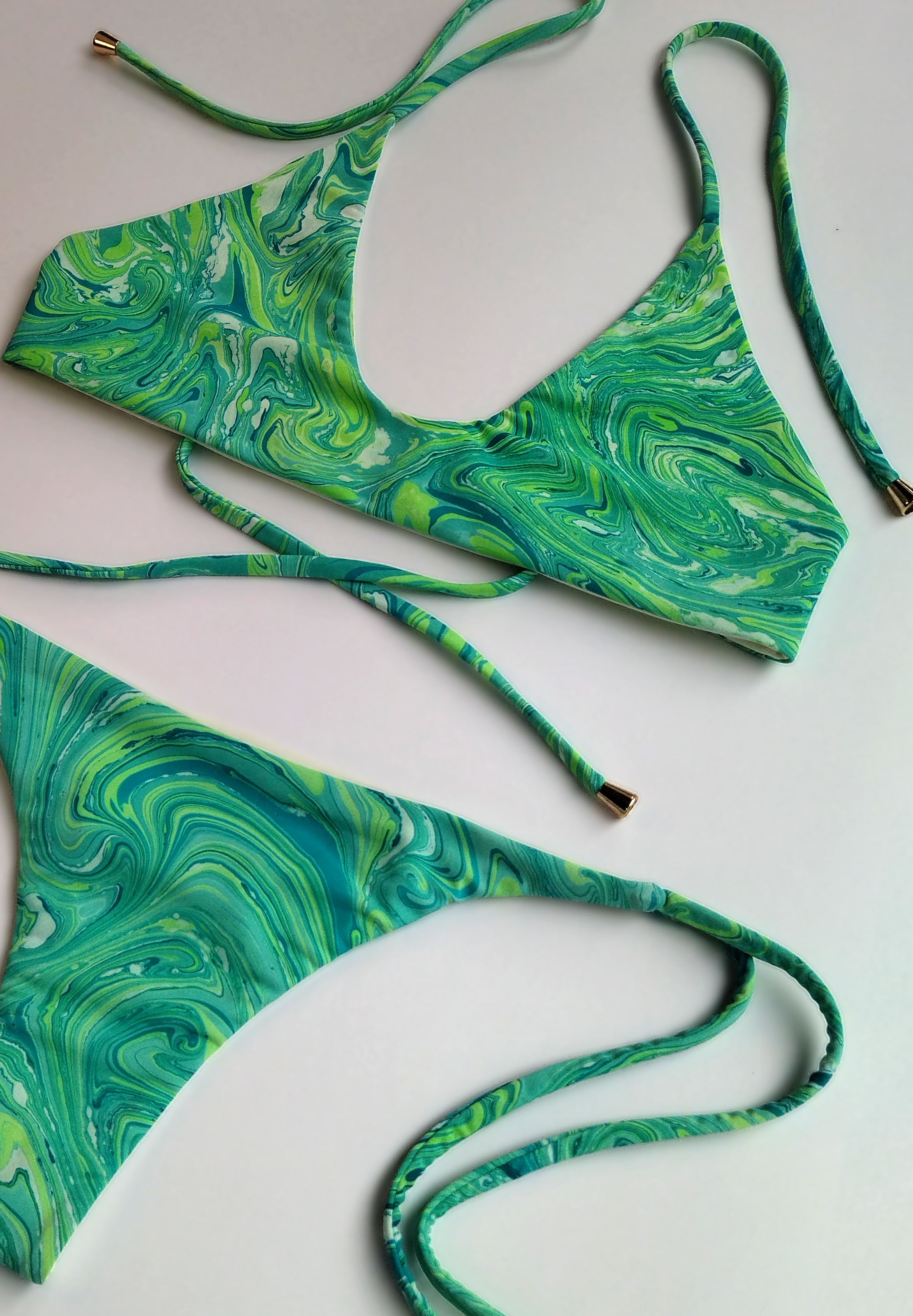 Emerald Swirl Bikini Set