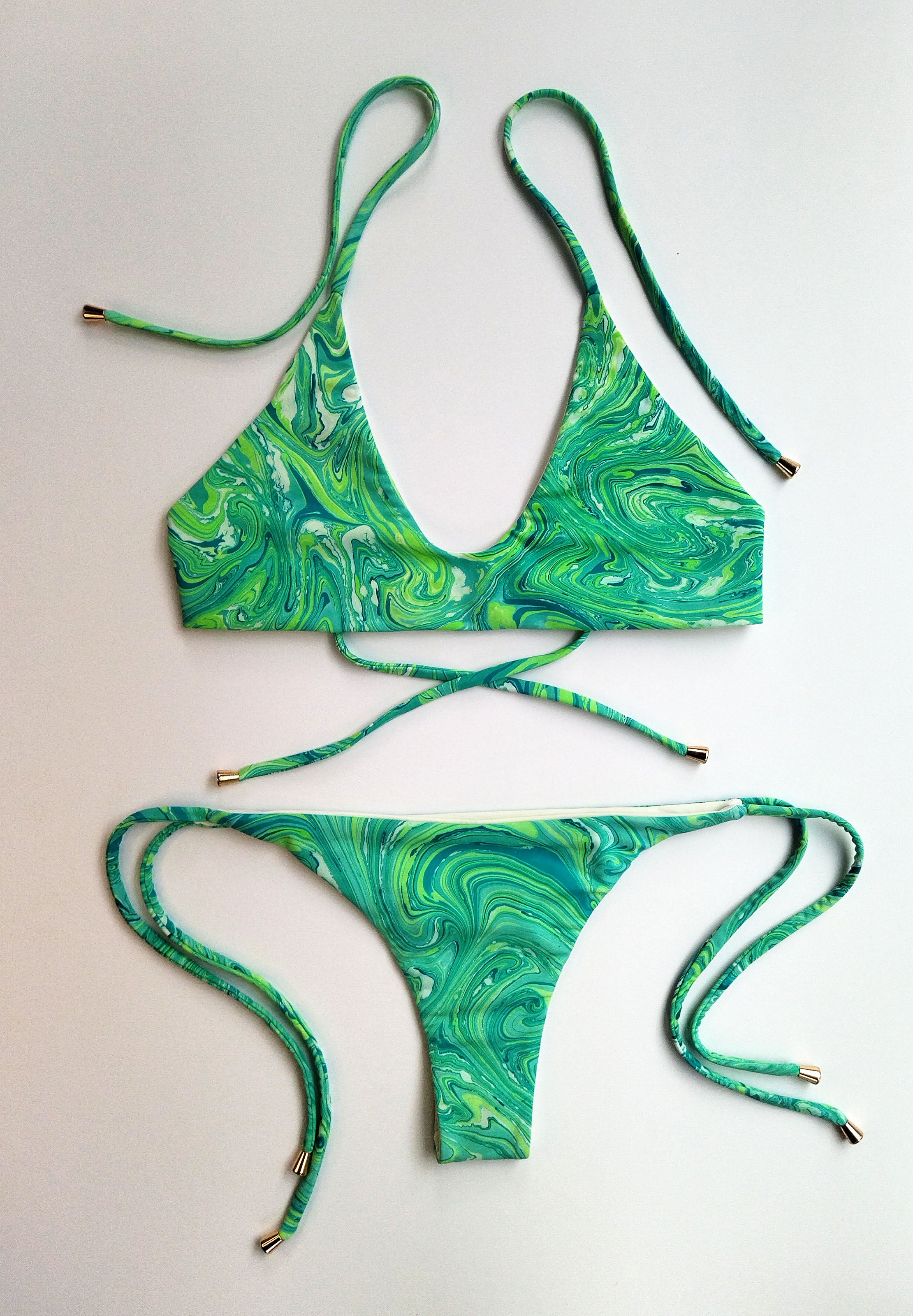 Emerald Swirl Bikini Set