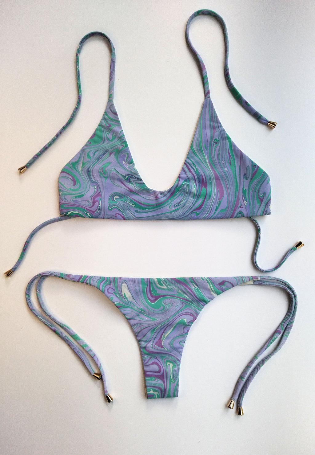 Lilac Swirl Bikini Set