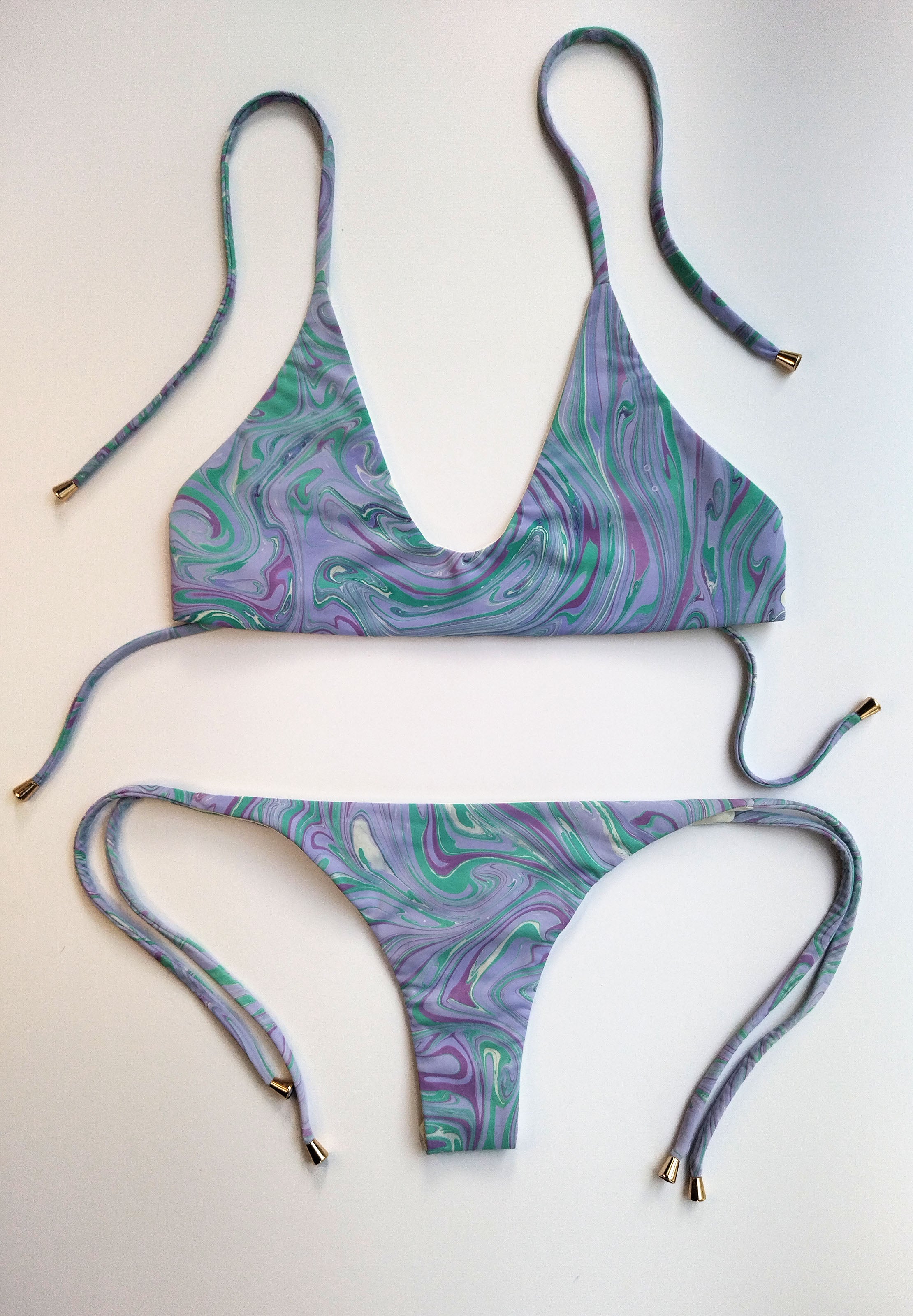 Lilac Swirl Bikini Set